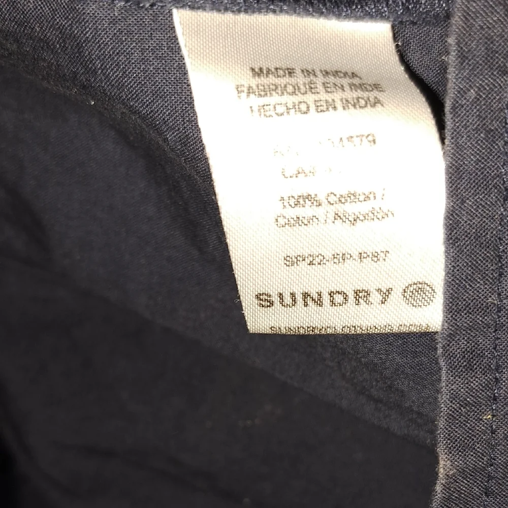 Sundry Anthropologie,Navy Dress with Red and Blue Accents - Picture 10 of 13